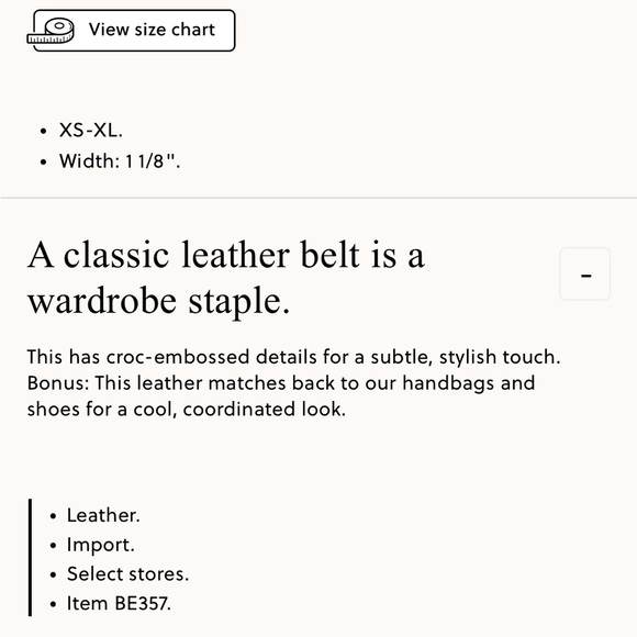 J.Crew Croc-embossed leather belt - Picture 2 of 3